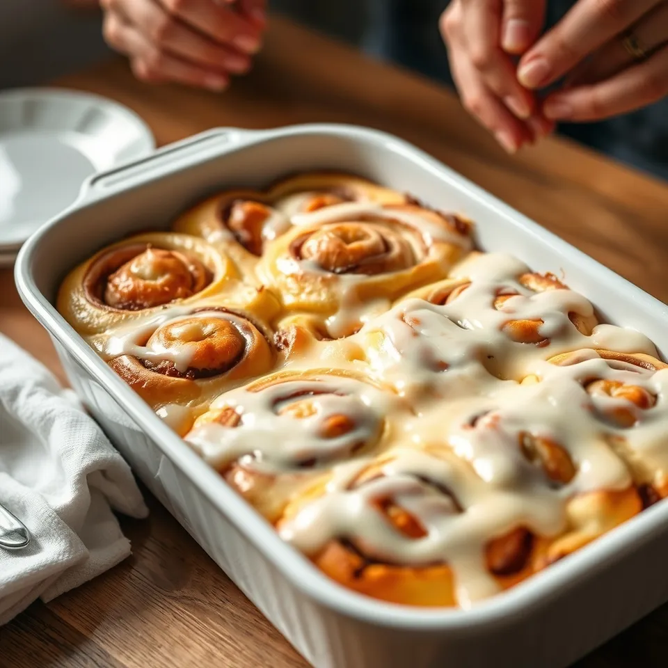 Overnight Cinnamon Roll Breakfast Casserole