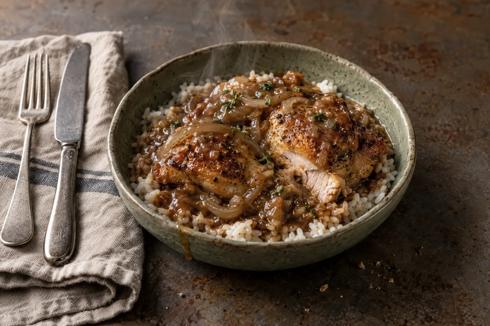 Smothered Chicken and Rice (One-Pot Southern Classic)